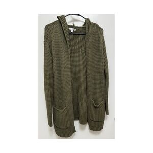 Olive Green Knit Cardigan